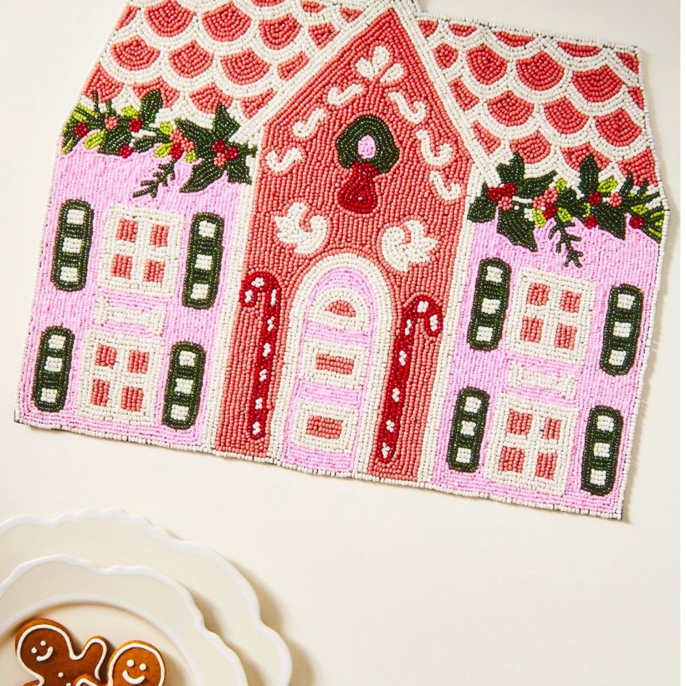 Payton James beaded Gingerbread Placemat - Picture 3 of 4